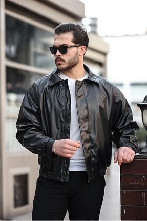 کت مشکی مردانه اورسایز Boymen - کد 890204649