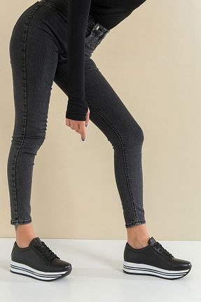 کفش اسنیکر مشکی زنانه چرم اصل GRADA - کد 890215420