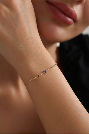 دستبند طلا سرمه ای زنانه 14 عیار Gianfranco - کد 890958424