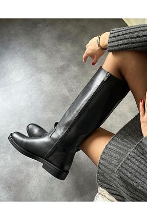 بوت / نیم بوت مشکی زنانه چرم خالص Zuum - کد 890299800