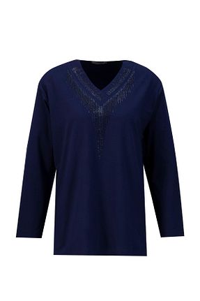 بلوز سرمه ای زنانه رگولار Armine - کد 891741926