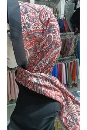 شال نارنجی زنانه پنبه ای scarfella - کد 890298928