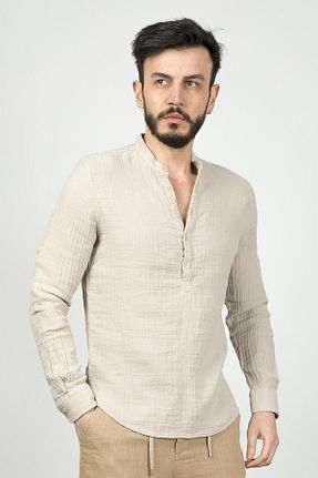 پیراهن بژ مردانه رگولار Cazador - کد 814593305