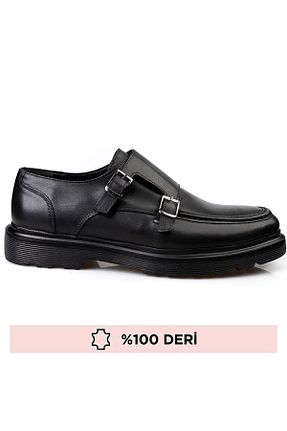 کفش کژوال مشکی مردانه چرم خالص depderi - کد 890303866