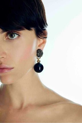 گوشواره جواهر طلائی سنگ طبیعی Mon Reve - کد 763945094