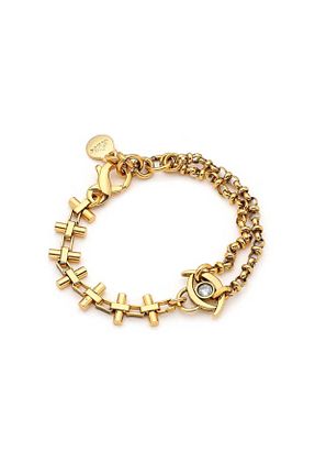 دستبند جواهر طلائی زنانه زیرکن Mon Reve - کد 863400995
