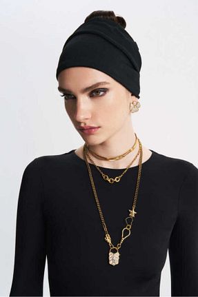 گردنبند جواهر طلائی زنانه روکش طلا Mon Reve - کد 863400001