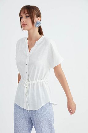 بلوز نباتی زنانه ساده Vitrin - کد 835498257