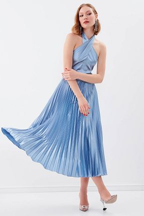 لباس مجلسی و فارغ التحصیلی آبی زنانه الاستین Vitrin - کد 736448872