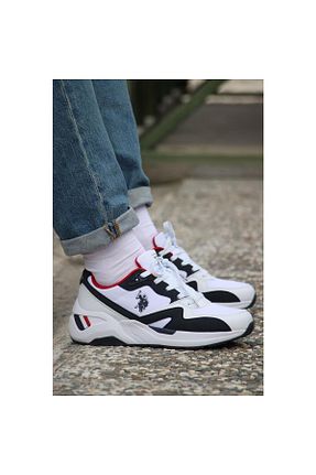 کفش اسنیکر سفید مردانه بند دار U.S. Polo Assn. - کد 812893471