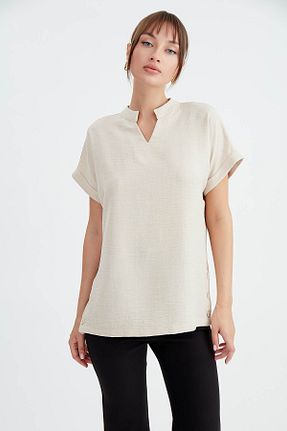 بلوز طوسی زنانه ساده Vitrin - کد 834578761