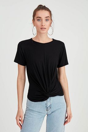 تیشرت مشکی زنانه رگولار Vitrin - کد 838304594