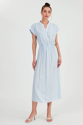 لباس آبی زنانه بافتنی Vitrin - کد 824337115