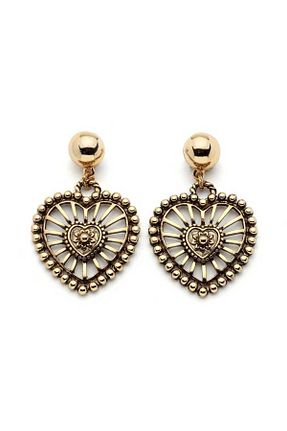 گوشواره جواهر مشکی روکش طلا Mon Reve - کد 36804779