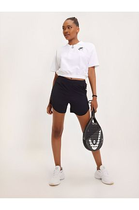 تیشرت اسپرت سفید زنانه کروپ فیت Nike - کد 890304116