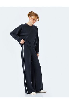 شلوار کرمگن مشکی زنانه Relaxed Koton - کد 890309546