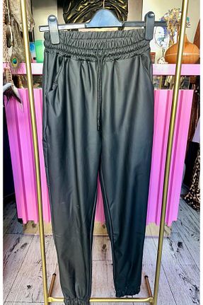 ساق شلواری طوسی زنانه چرم مصنوعی AFRODİTE BOUTIQUE - کد 890352080