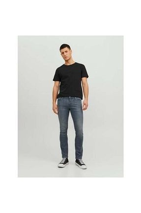 شلوار جین طوسی مردانه پاچه تنگ Jack & Jones - کد 744834869