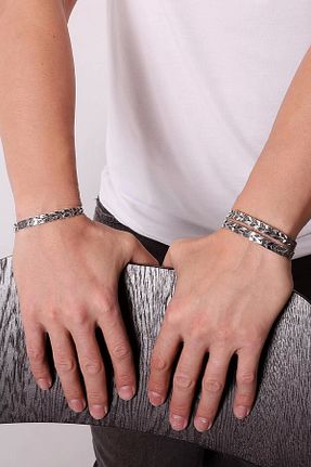 دستبند نقره مردانه 925 عیار ipek silver - کد 659877831