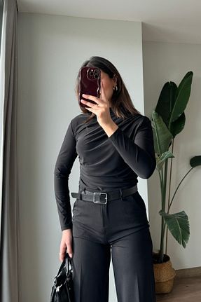 بلوز مشکی زنانه ساده Güneş - کد 890428727