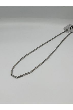 گردنبند استیل ( فولاد ) طوسی مردانه استیل ضد زنگ MUBU - کد 890433345