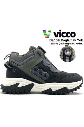 بوت / نیم بوت مشکی بچه گانه پاشنه تخت Vicco - کد 772743674