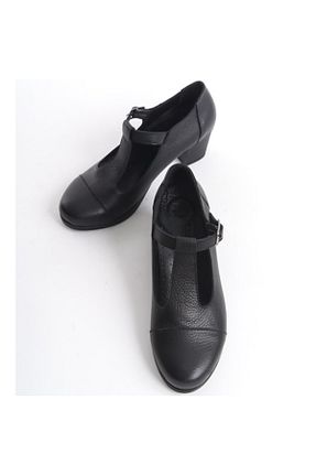 کفش کژوال مشکی زنانه چرم خالص Tamdabu Ayakkabı - کد 813639539