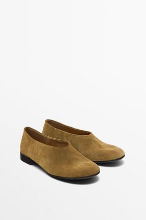 بابت قهوه ای زنانه چرم خالص Massimo Dutti - کد 891413407