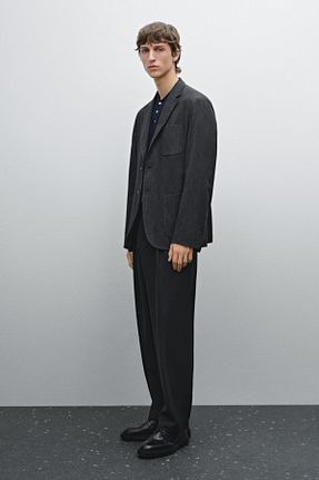 کت بلیزر طوسی مردانه Blazer Massimo Dutti - کد 890452922