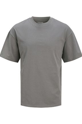 تیشرت طوسی مردانه یقه دوچرخه Jack & Jones - کد 890456619