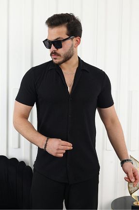 پیراهن مشکی مردانه تنگ comstar - کد 890465234