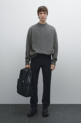 شلوار جین سرمه ای مردانه پاچه لوله تفنگی Massimo Dutti - کد 890458450