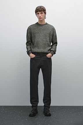 شلوار جین خاکی مردانه پاچه لوله تفنگی Massimo Dutti - کد 890458156