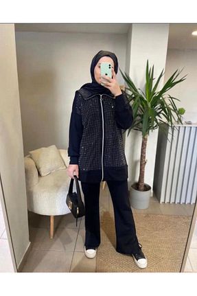 ست بالاتنه و پائین تنه سرمه ای زنانه جین GÖKÇEGYM - کد 891428955