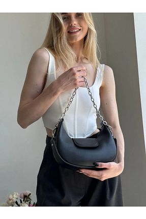 کیف دوشی مشکی زنانه چرم مصنوعی MODA - کد 890474957
