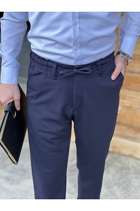 شلوار سرمه ای مردانه بافت ElitWear - کد 890474095