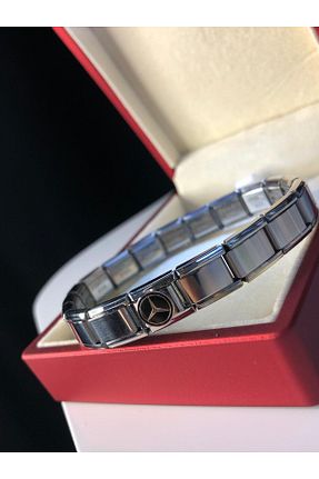 دستبند استیل (فولاد) سفید زنانه استیل (فولاد) vogutima - کد 890482832
