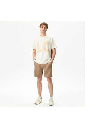 شلوارک و برمودا بژ مردانه رگولار Lacoste - کد 890495781