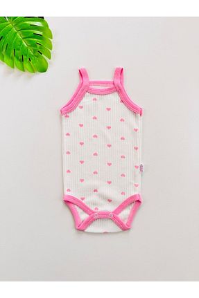 بادی و سرهمی نوزادی صورتی بچه گانه پنبه - ویسکون - پلی استر EFU BABY - کد 890500708