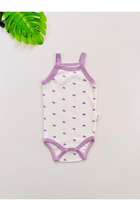بادی و سرهمی نوزادی بنفش بچه گانه پنبه - ویسکون - پلی استر EFU BABY - کد 890500659