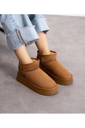 بوت / نیم بوت قهوه ای زنانه جیر Shakrak - کد 891512940