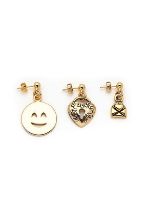 گوشواره جواهر طلائی سنگ طبیعی Mon Reve - کد 817759198