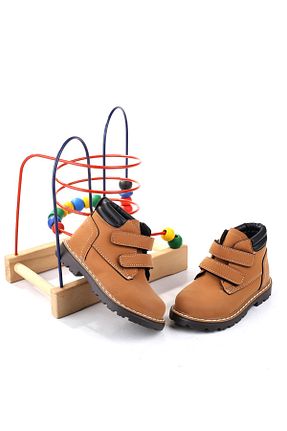 بوت / نیم بوت قهوه ای بچه گانه پاشنه تخت Walkenzo - کد 892353960