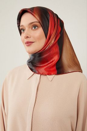 روسری زرشکی پلی استر Levidor - کد 890532684