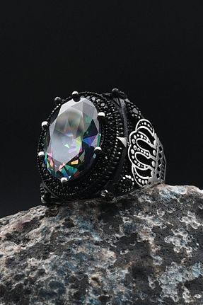 انگشتر نقره رنگی مردانه 925 عیار Prestige - کد 235364849