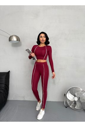 ساق شلواری اسپرت زرشکی زنانه بلند Edsize - کد 890756173