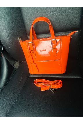 کیف دوشی نارنجی زنانه چرم مصنوعی ÇANTA - کد 890593891