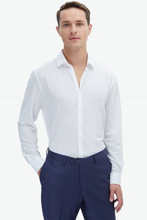 پیراهن سفید مردانه اسلیم فیت Kip - کد 890598810