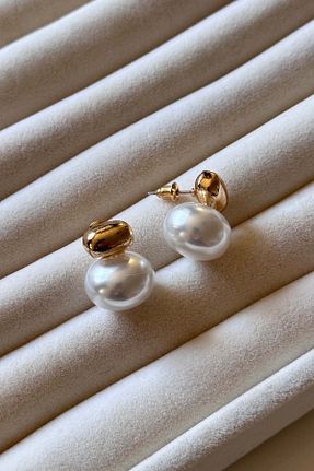 گوشواره استیل (فولاد) زرد بچه گانه استیل (فولاد) AMORE.İST STORE - کد 890619007