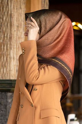 روسری قهوه ای İpek Tivil Vissona - کد 890618265